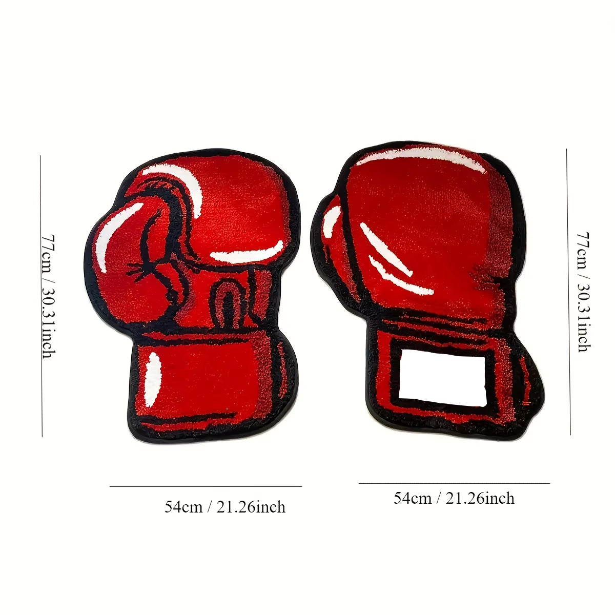 Boxing Gloves Tufted Rugs Gym Rug Indoor Home Decoration Gifts Accent round Tufting Soft Rug Perfect Gift Room Decoration