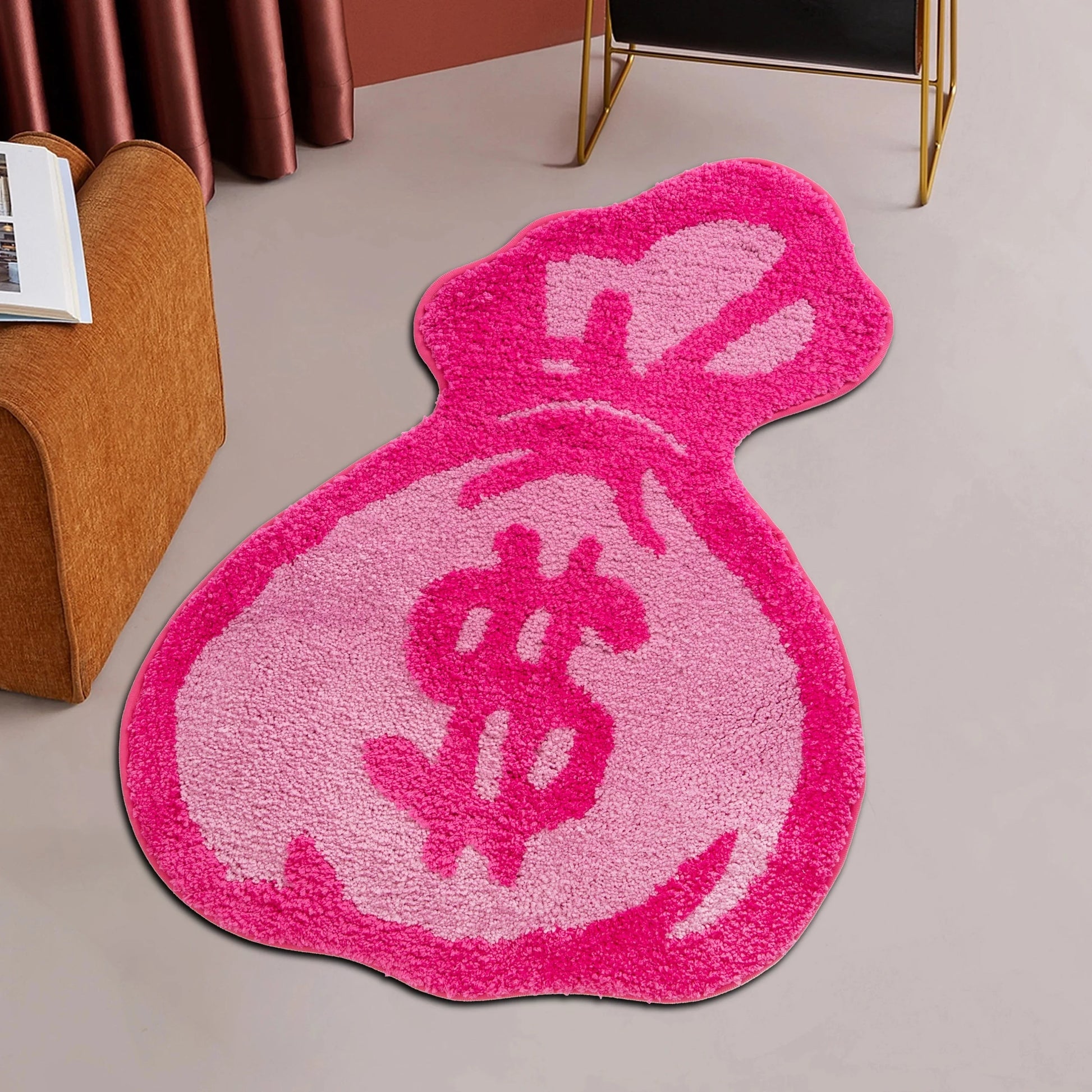 Creative Wallet Carpet, Soft Fluffy Tufted Velvet Cartoon Area Rugs, Anime Home Soft Fur Carpet Children Girls Bedroom