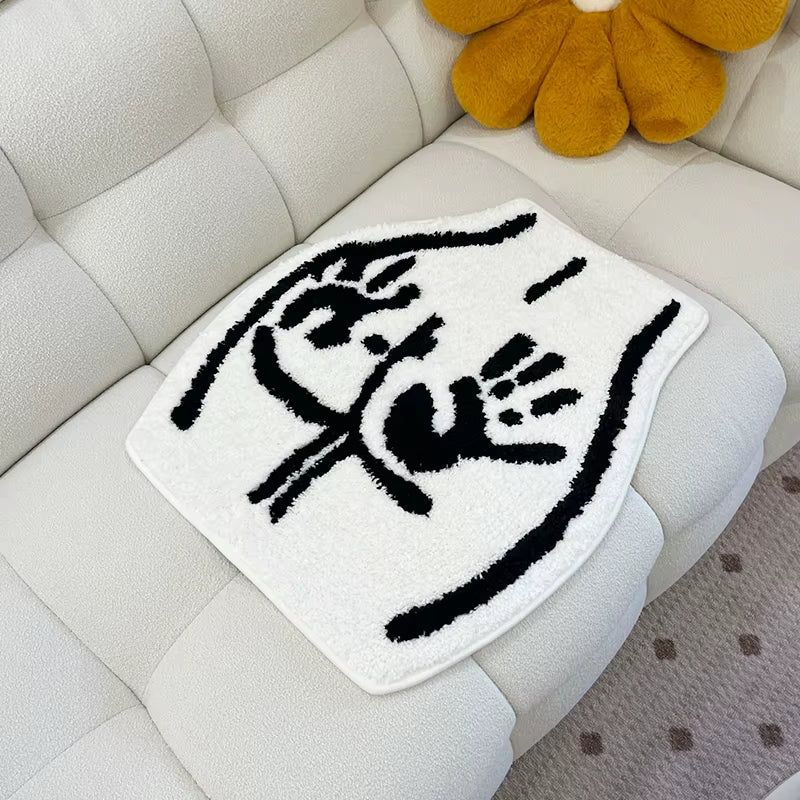 Ass Butt Carpet Soft Tufted Rug for Bathroom Non-Slip Absorb Water Plush Handmade Floormat Bedroom Kitchen Toilet Carpet