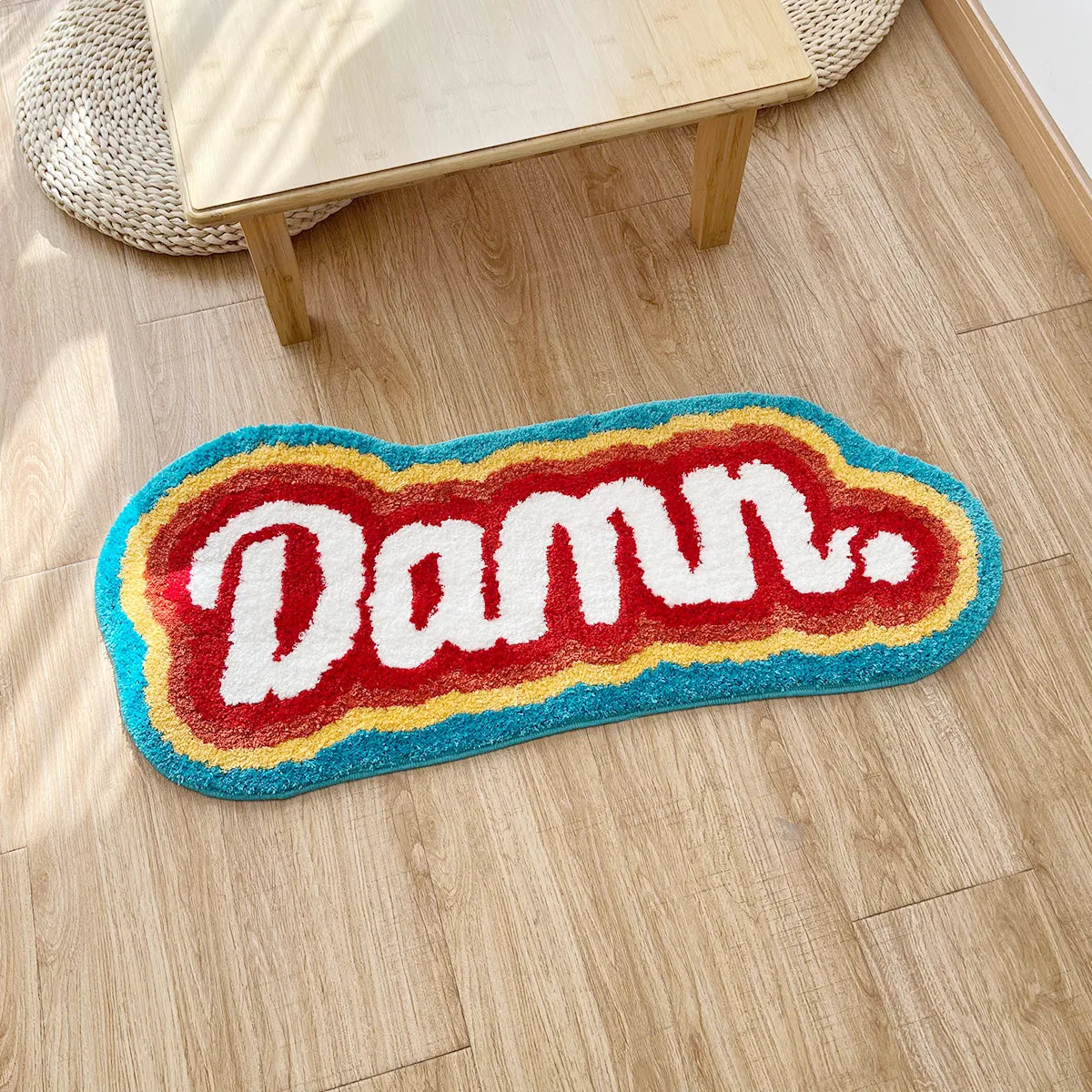 Letter Element Rug Rainbow Fluffy Tufted Rug Nordic Entrance Rug Area Rugs Funny Bathroom Bedroom Floor Mats