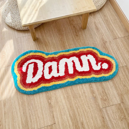 Letter Element Rug Rainbow Fluffy Tufted Rug Nordic Entrance Rug Area Rugs Funny Bathroom Bedroom Floor Mats
