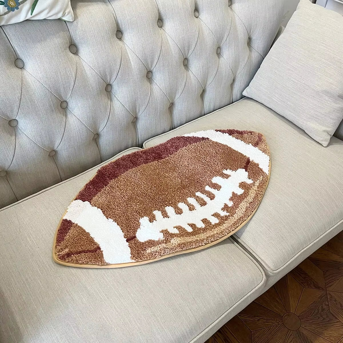 Football Tufted Rugs Bedroom Rug Soft Fluffy Bedside Carpet Floor Pad Mat Doormat Home Room Decor