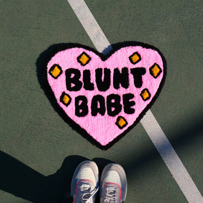 Blunt Babe Tufting Rug 100% Handmade Pink Heart Shape Tufted Rug Bathmat Bedroom Carpet Cloakroom Mat Floor Pad Home Decor