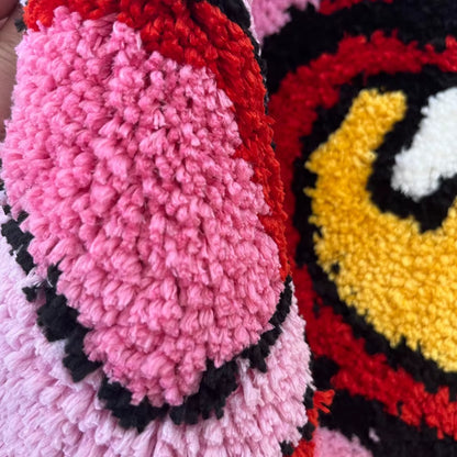 Cherry Bomb Rug Strange and Interesting Handmade Tufted Carpet Room Decor Kawaii Rug Small Rugs for Bedroom