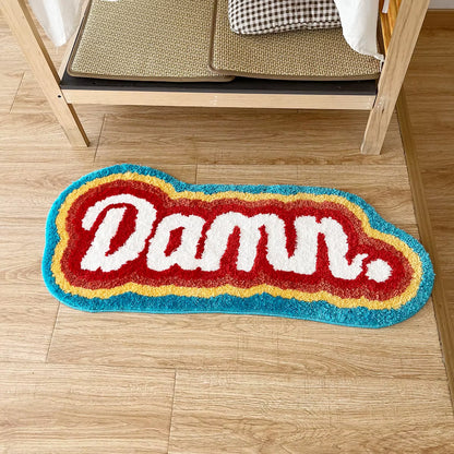 Letter Element Rug 100 Handmade Rainbow Fluffy Tufted Rug Nordic Entrance Rug Area Rugs Funny Bathroom Bedroom Floor Mats