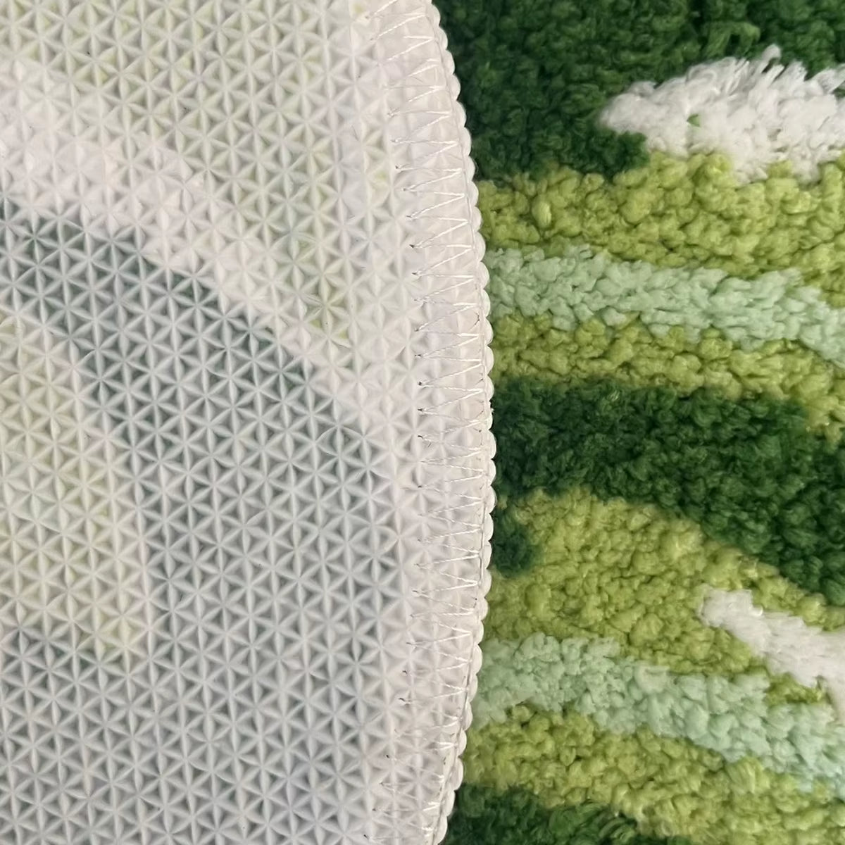 Green Leaf Monstera Tufted Rug Palm Shaped Bathroom anti Slip Pad Home Decor Mat Rugs for Bedroom Door Mat Entrance Bathroom Rug