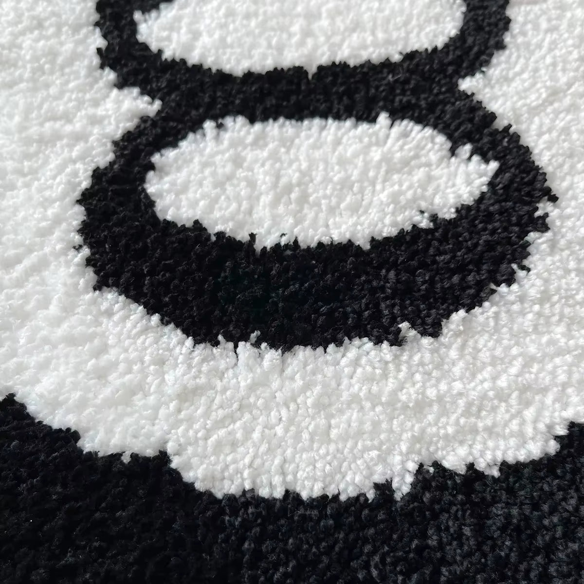 8 Ball Rug Black round Rug Carpet Non-Slip Flocking Floor Area Rug Bath Mat for Living Room Bathroom Decor Room Home Decor