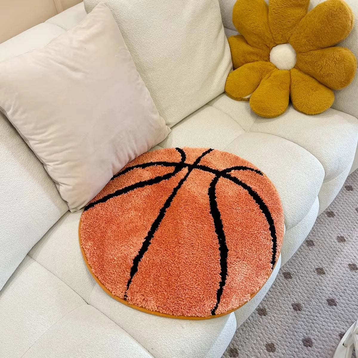 Basketball Tufted Rugs Doormat Mat Anti-Slip Kitchen Bedroom Handmade Tufted Rug Carpet Living Room Entrance Rug Home Decor