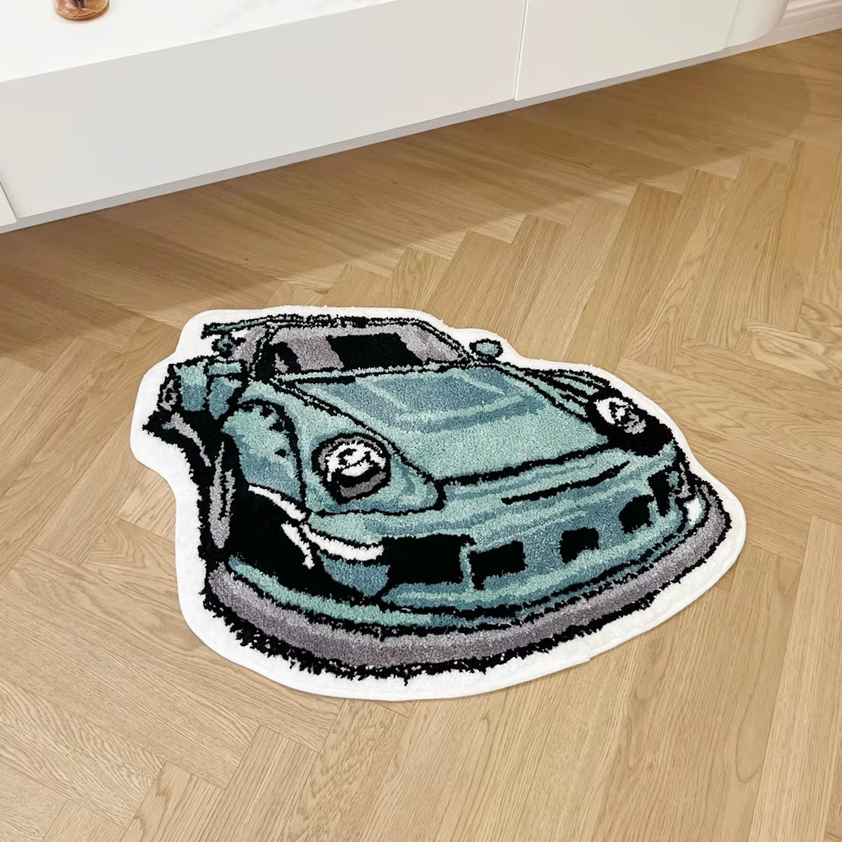 Enthusiast Racing Car Shaped Tufting Rug Soft Tufted An-Slip Floormat Sofa Feet Mat Carpet Entrance Doormats Absorbent