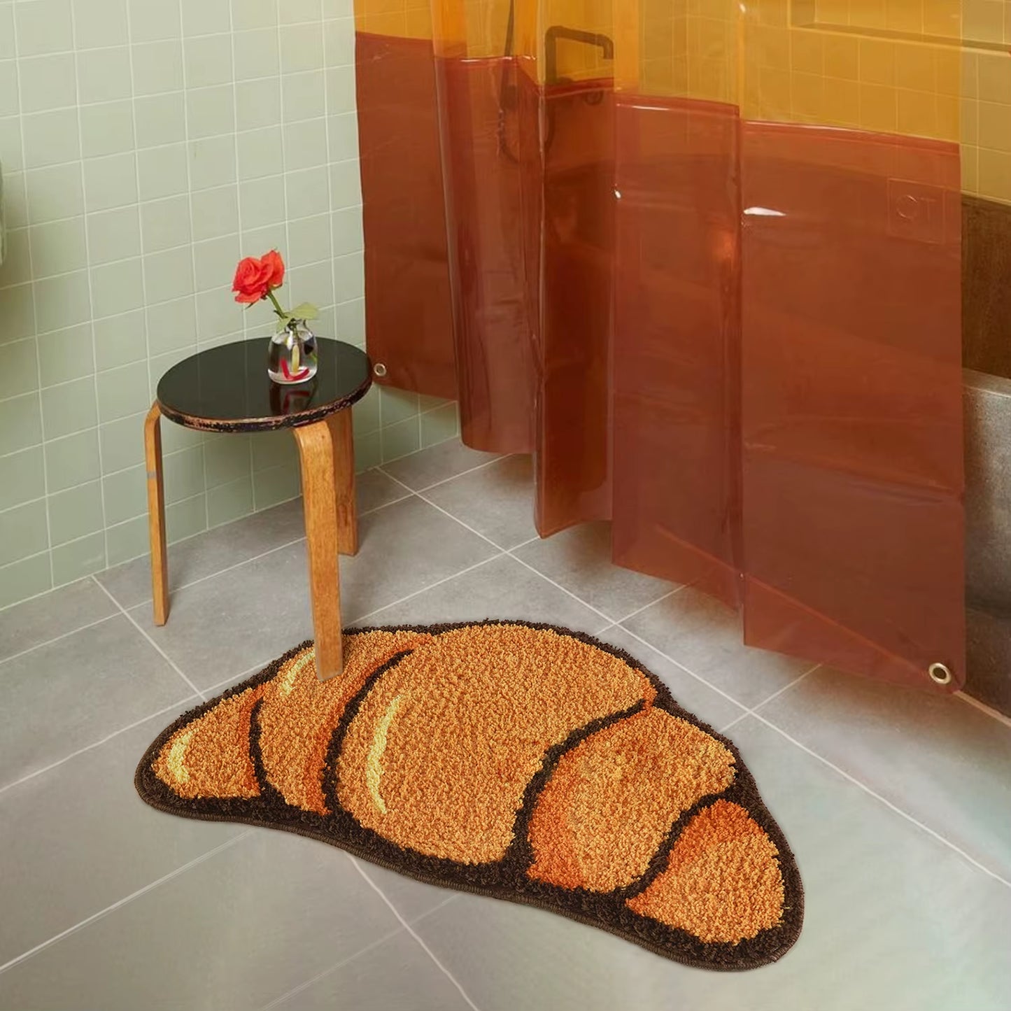 Croissant Shape Carpets for Living Bath Room Fluffy Bread Rug Home Warm Decoration Accessories Anti-Slip Floor Safety Mat