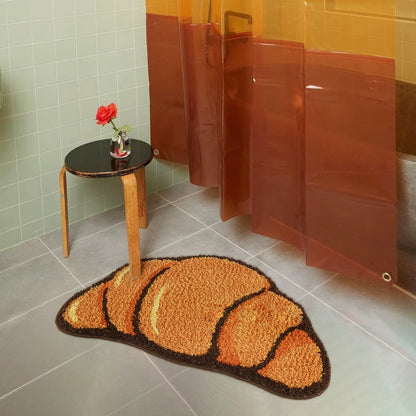 Croissant Shape Carpets for Living Bath Room Fluffy Bread Rug Home Warm Decoration Accessories Anti-Slip Floor Safety Mat